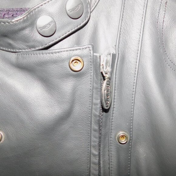 Triumph Motorcycles Womens L Black Leather Jacket **READ - Picture 11 of 16
